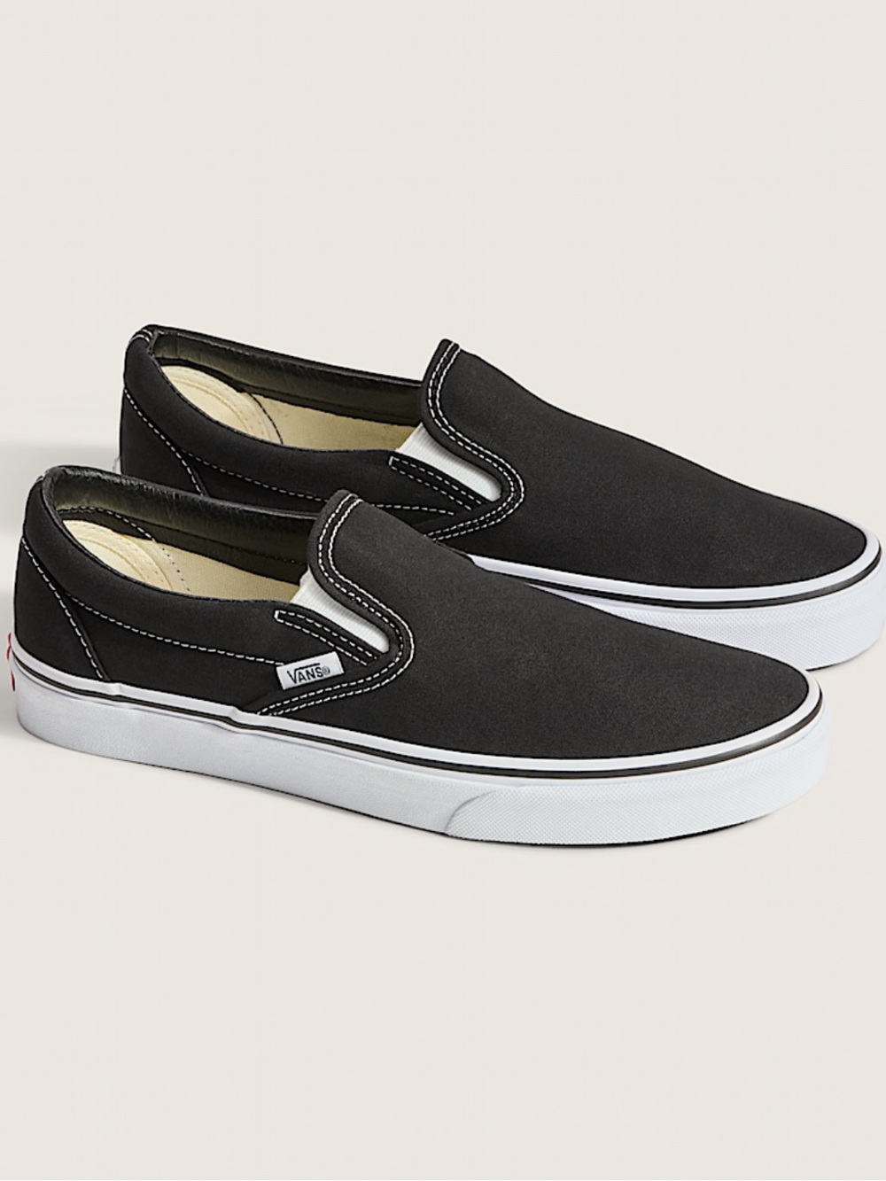 Vans Classic Slip-On Black and White Women’s Size 8, Men’s Size 6.5